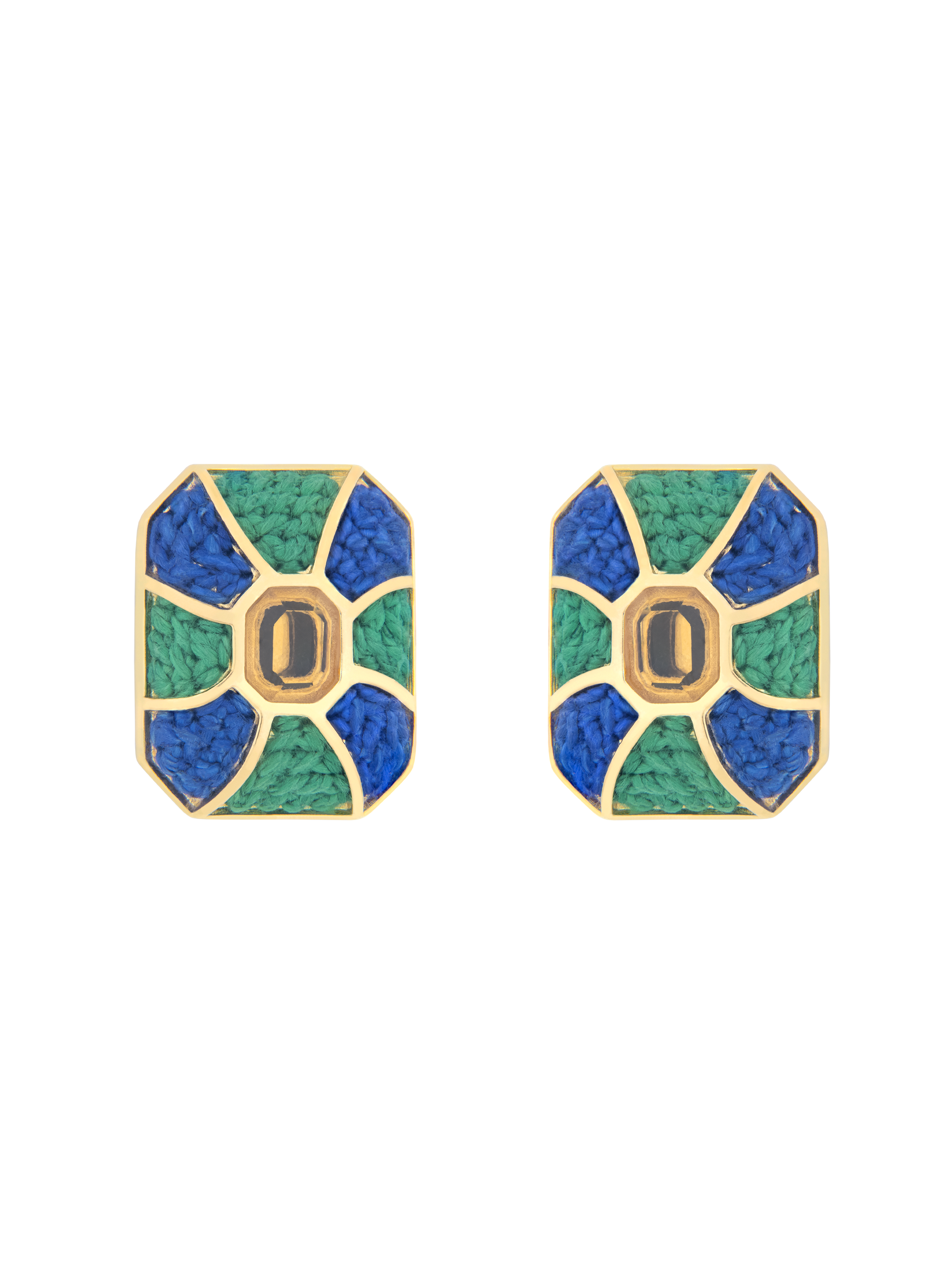 Brinco Drops Verde e Azul