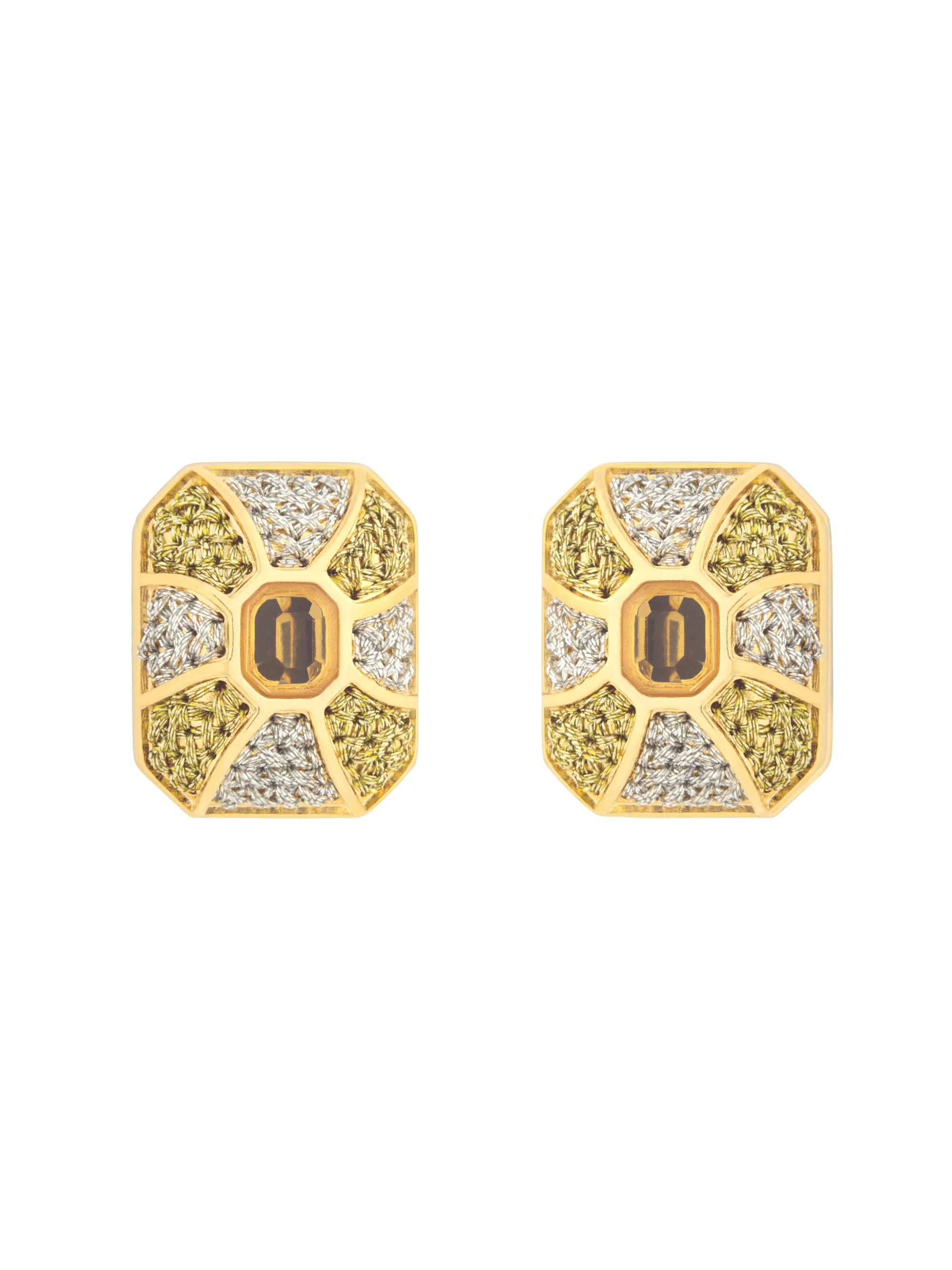 Brinco Drops Prata e Dourado