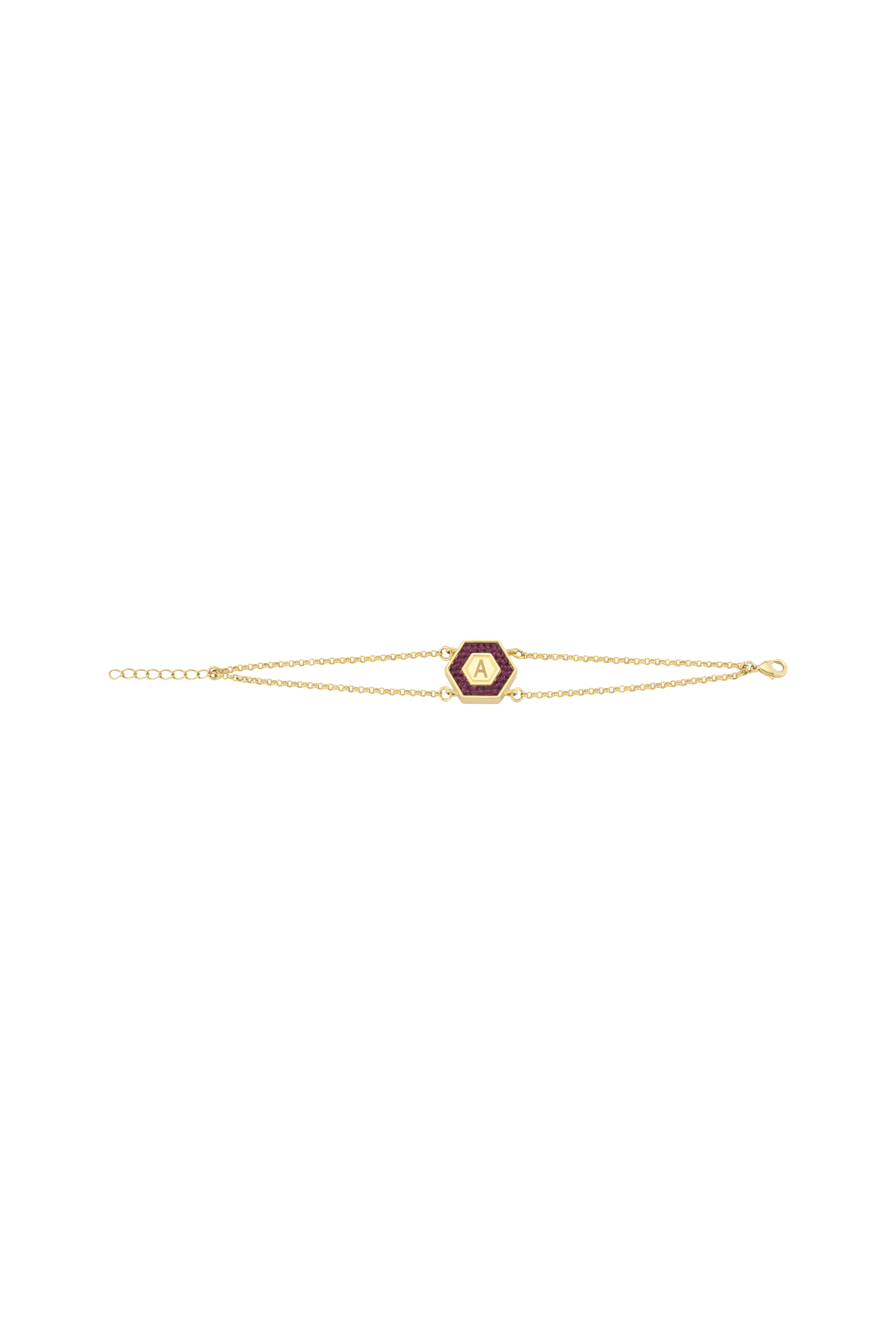 Pulseira Hexagonal Pequena com gravação