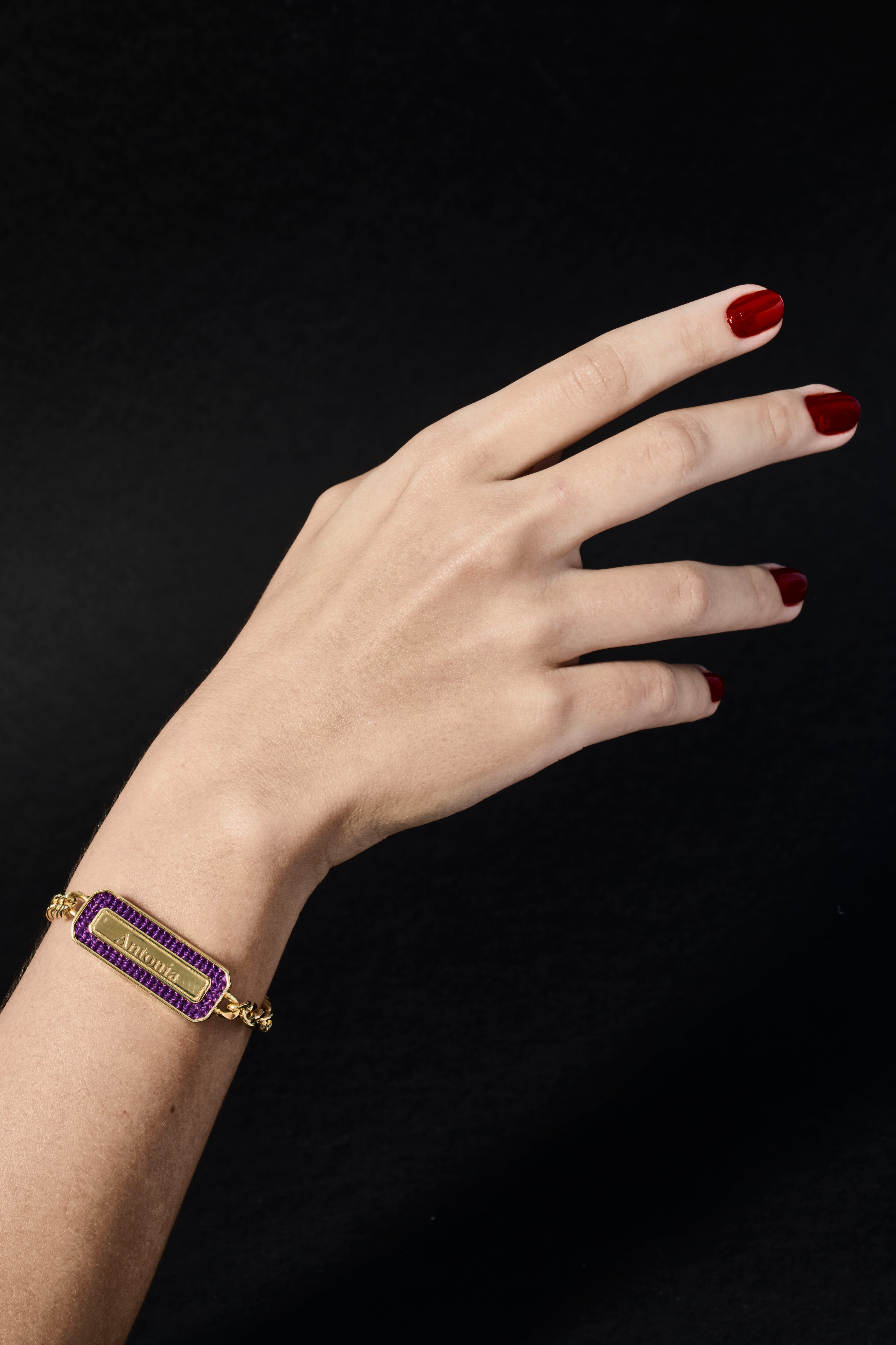 Pulseira Hexagonal com gravação
