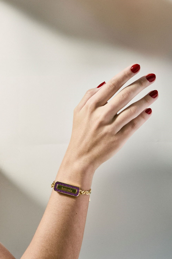 Pulseira Hexagonal com gravação