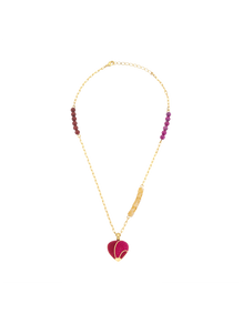 Colar Suspiro - Vermelho e Rosa