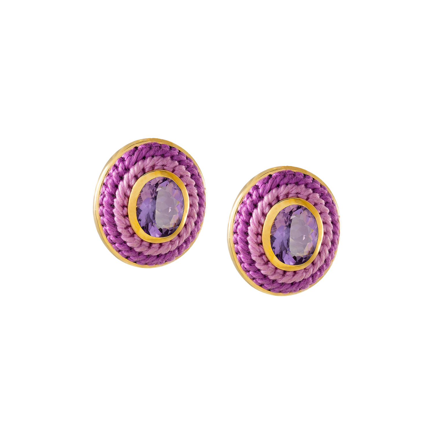 Brinco Oval Curto Rosa