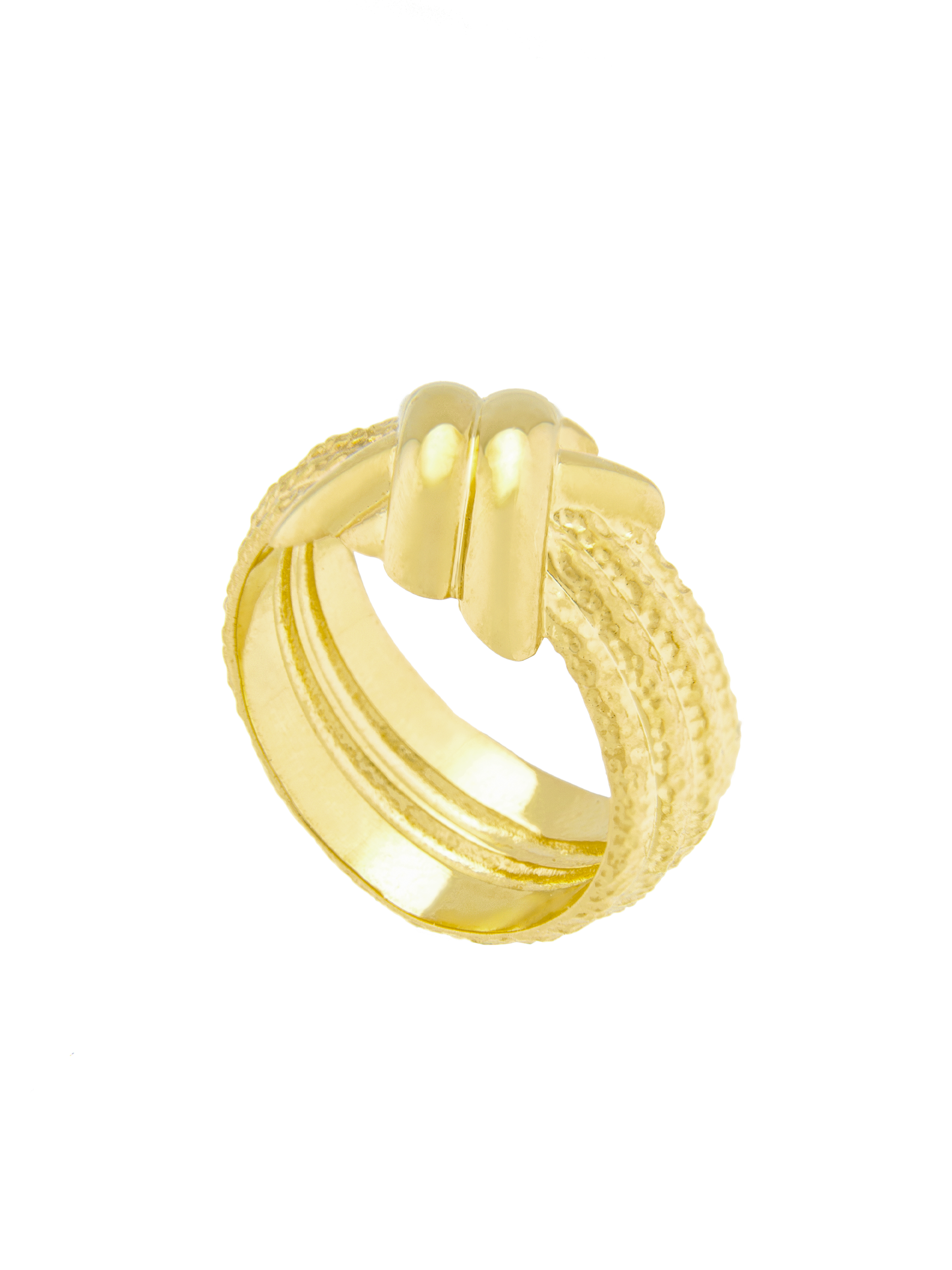 Anel Entrelaço Dourado